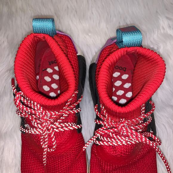 Adidas Men's NMD_XR1 Primeknit Sock Sneakers in Scarlet Red - Picture 13 of 15